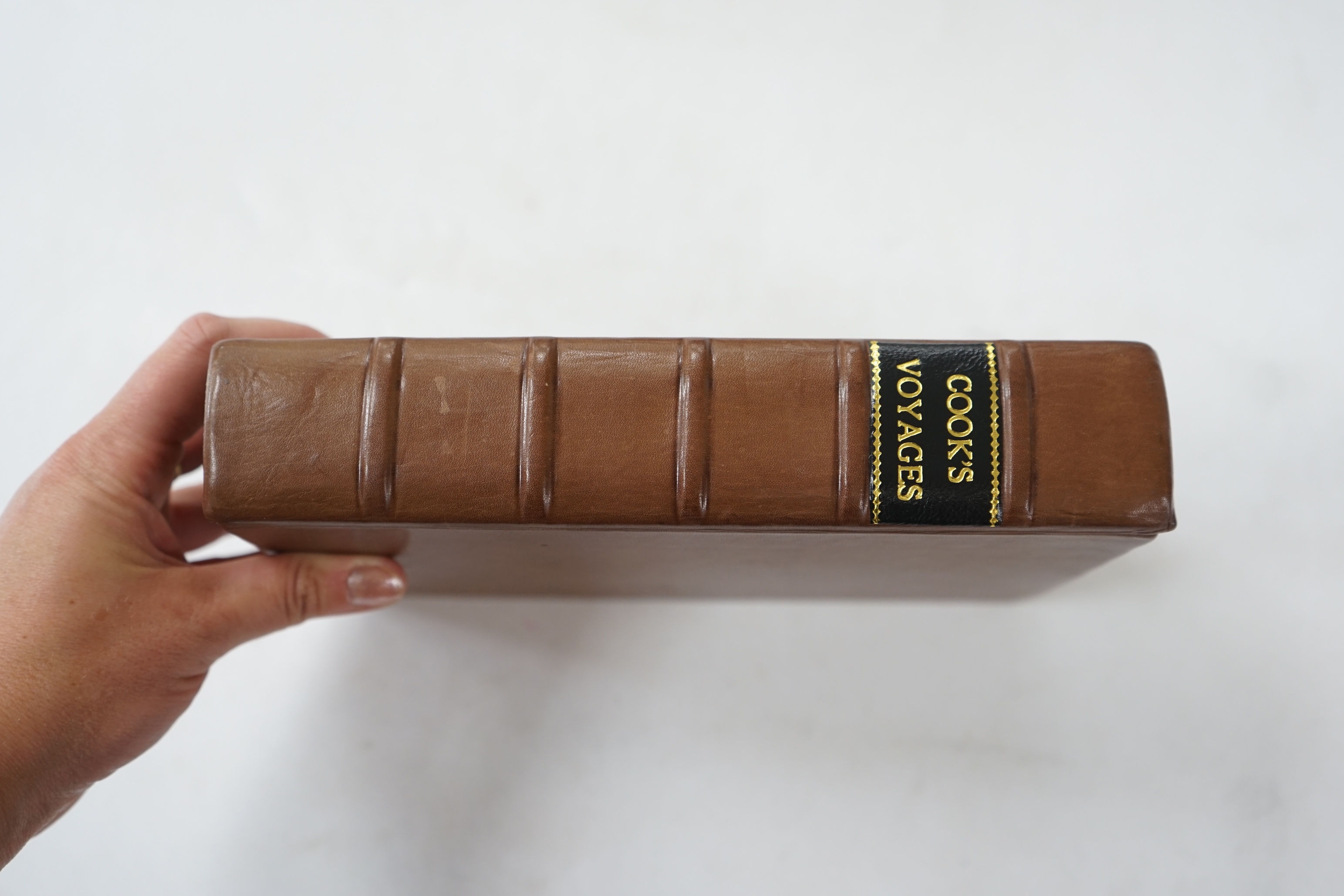Cook, Captain James - A New, Authentic Collection of Captain Cook's Voyages Round the World, Undertaken by Order of his present Majesty, for Making New Discoveries,... Birmingham: R. Martin, 1790. 618 pp. Frontis. portra